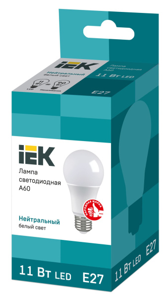 Купить IEK Лампа светодиодная ECO A60 шар 11Вт 230В 4000К E27