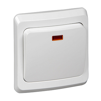 Systeme Electric Этюд Бел Выключатель 1-клавишный с подсветкой