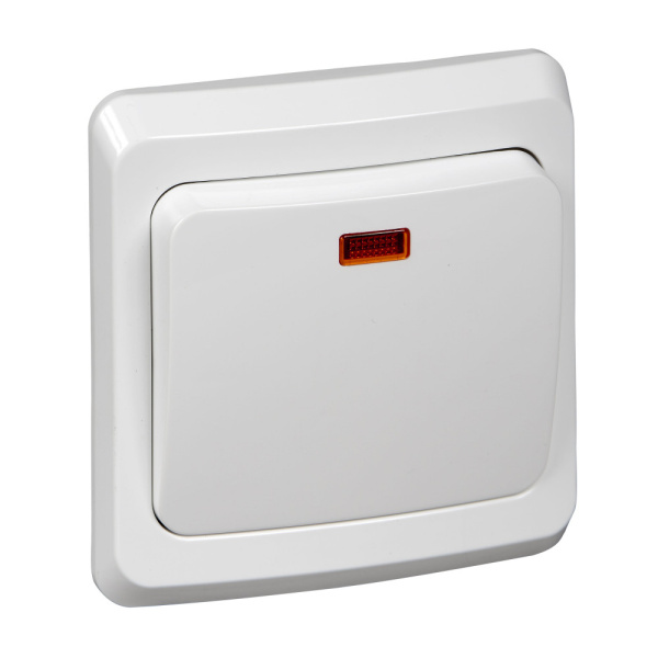 Systeme Electric Этюд Бел Выключатель 1-клавишный с подсветкой