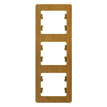 Systeme Electric Glossa Дерево Дуб Рамка 3-ая, вертикальная