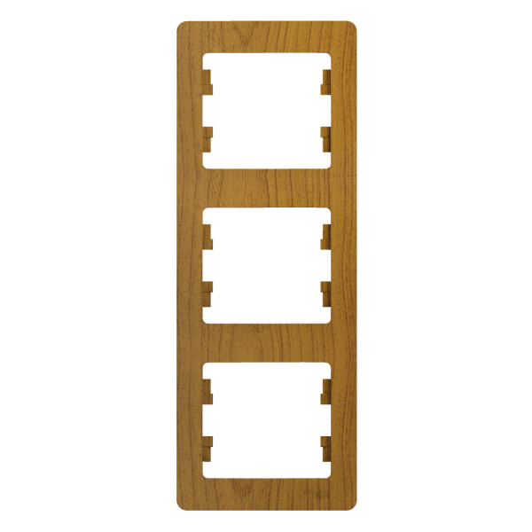 Systeme Electric Glossa Дерево Дуб Рамка 3-ая, вертикальная