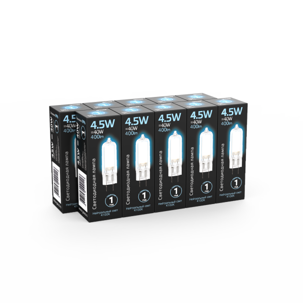 Купить Gauss Лампа G4 AC220-240V 4.5W 400lm 4100K стекло LED 107807204