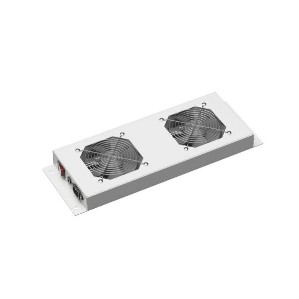 Купить DKC Потолочный модуль 2 вентилятора для крыши навесных 19" IT-корпусов ДКС серии STI шириной 600мм, RAL7035