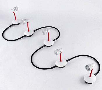 Lussole LOFT Металл/флекс Белый / красный Металл Светильник настенно-потолочный GU10 5,5W GRLSP-9818-05