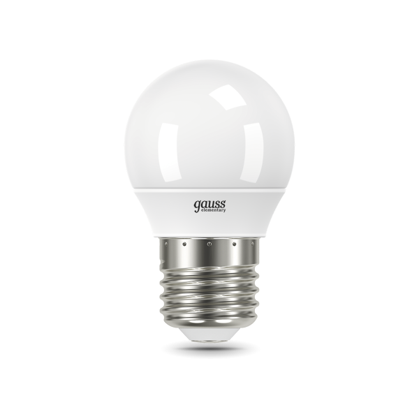 Купить Gauss Лампа Elementary Шар 6W 470lm 6500K Е27 LED 53236
