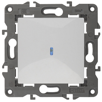 ЭРА 14-1102-01 Elegance Белый Выключатель 1-кл с подсветкой