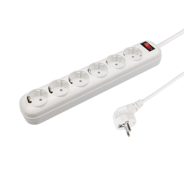 PROconnect Сетевой фильтр 6 гнезд 5 м 3х0,75 мм² с/з OPTIMA белый 11-9522