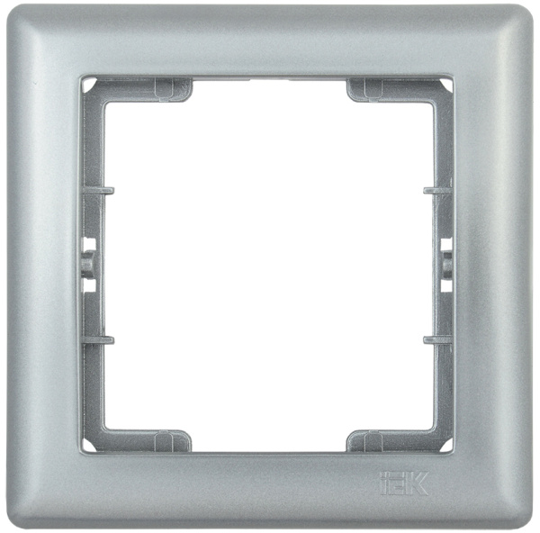 IEK РГ-1-БС Рамка 1 мест. BOLERO серебряный EMB12-K23