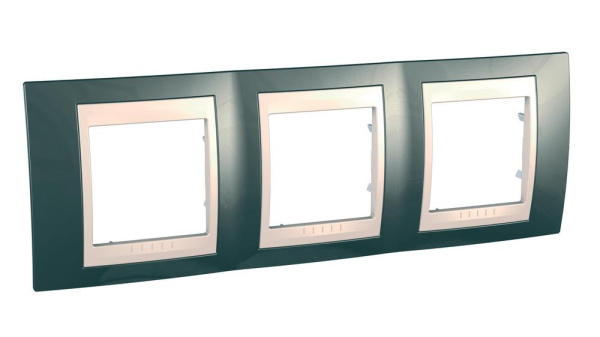 Купить SE Unica Хамелеон Шампань/Беж Рамка 3-ая горизонтальная MGU6.006.524