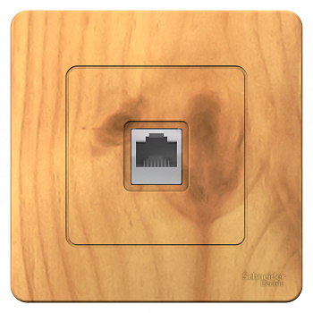 Systeme Electric Blanca внутр Ясень Розетка компьютерная RJ45