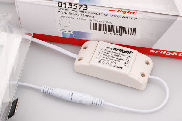 Купить Arlight Светодиодная панель LT-S200x200WH 16W Warm White 120deg (IP40 Металл, 3 года) 015573