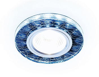 Ambrella Встраиваемый точечный светильник со светодиодной лентой S226 BK/CH/C черный/серебро/MR16+3W(LED COLD)