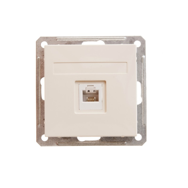Купить Systeme Electric Wessen 59 Беж Розетка ТЛФ 1-ая RJ11