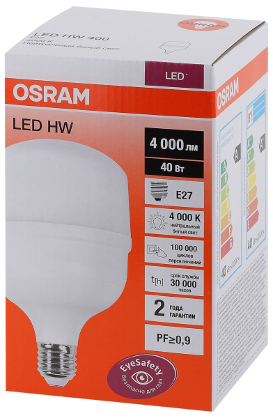 Купить Osram LED HW 40W/840 230V E27 10X1 4058075576810
