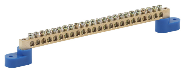 ЭРА NO-222-75 Синий Шина N "ноль" на двух угловых изол ШНИ-8х12-24-У2