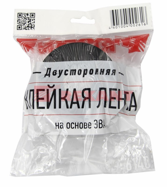 Купить Двухсторонний скотч, зеленого цвета на черной вспененной ЭВА основе, 40мм, 5метров Rexant 09-6140