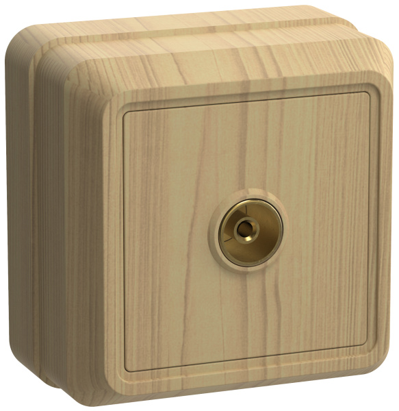 IEK OKTAVA РТВ20-ОС Розетка 1местн. телевиз. (сосна)