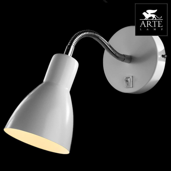 Купить Arte Lamp Dorm Белый Бра 40W E14 A1408AP-1WH