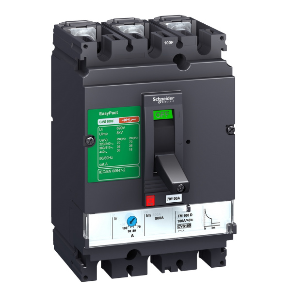 SE EasyPact CVS 100B Автоматический выключатель 25kA 3P 100A LV510307 SE EasyPact CVS 100B Автоматический выключатель 25kA 3P 100A LV510307