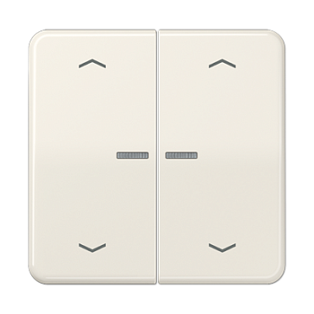 JUNG Клавиша для KNX кнопки, 2 группы с окошком и символами "стрелки" дюропласт слоновая кость CD102KO5P