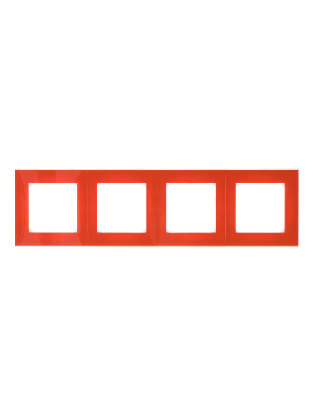 Купить ABB EPJ Levit Оранжевый / дымчатый чёрный Рамка 4 поста 2CHH015040A6066