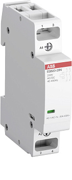 ABB Контактор ESB20-20N-14 модульный (20А АС-1, 2НО), катушка 12В AC/DC 1SBE121111R1420