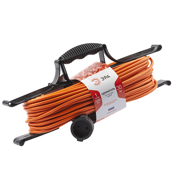 ЭРА Удлинитель силовой UF-1-2x1.0-30m на рамке без заземления 1 розетка 30м ПВС 2х0,75мм2