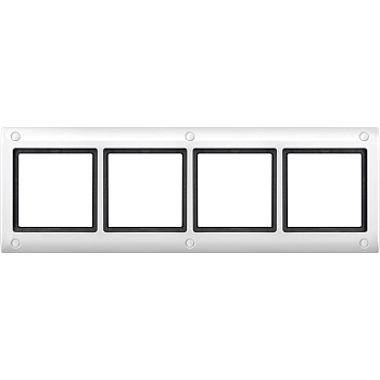 SE Merten Aquadesign Полярно-Бел Рамка 4-ая с винтовым креплением (MTN401419)