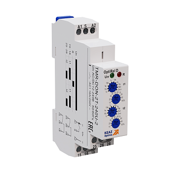 КЭАЗ Реле времени OptiRel D TMR-DON-2T-240U-2 две задержки включения 16А 2СО 12-230АС/DC