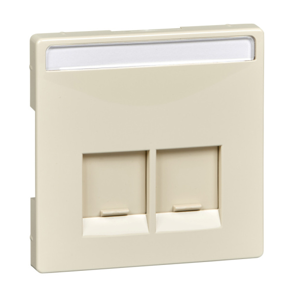 Купить SE Merten SD Беж Накладка розетки ТЛФ/комп 2-ой прямой (термопласт) MTN466644