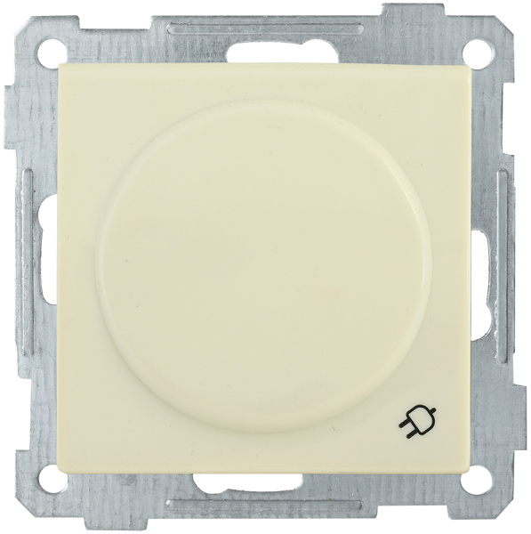 IEK РС16-1-0-Б Розетка с з/к с з/ш и кр. 16А BOLERO кремовый ERB16-K33-16