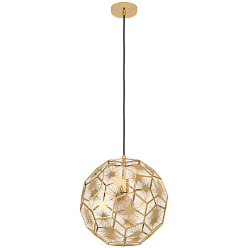 Eglo 39755 Подвес SKOURA, 1x60W(E27), 410, сталь, черный, латунь