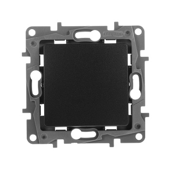 Legrand Etika Антрацит  Переключатель промежуточный 1-клавишный, винт. клеммы, 10AX, 250 В 672609