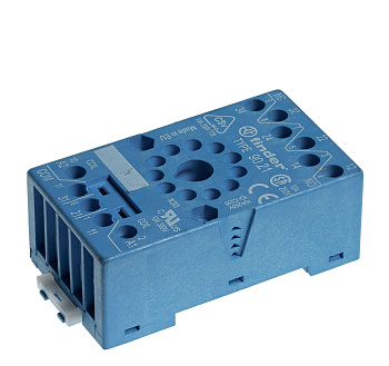 Finder Розетка с винтовыми клеммами (с зажимной клетью) для реле 60.13, синий 9021SMA