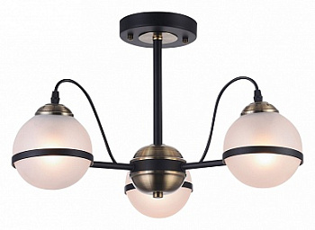 VELANTE 348-507-03 Люстра потолочная Черный/Белый E27 3*60W