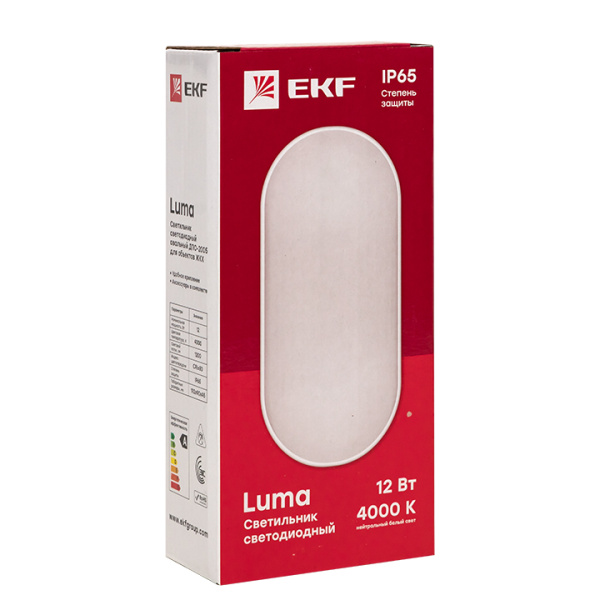 Купить EKF PROxima Светильник светодиодный ЖКХ овал ДПО-2005 12Вт 4000K IP65