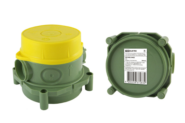 TDM Установочная коробка СП 82х80х79,5мм, для заливки в бетон, инд. штрихкод, SQ1402-9403