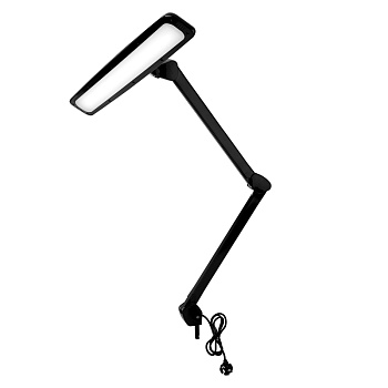 Настольная лампа на струбцине 84LED, регулятор яркости, черная Rexant 31-0411