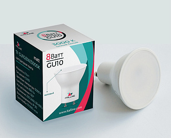 ITALLINE TP GU10/8W/3000K/120 matt Лампа светодиодная, шт TP GU10/8W/3000K matt