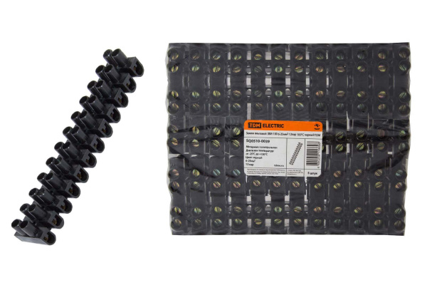 TDM Зажим винтовой ЗВИ-100 полипропилен 6-25мм2 12пар 100°С черный SQ0510-0039