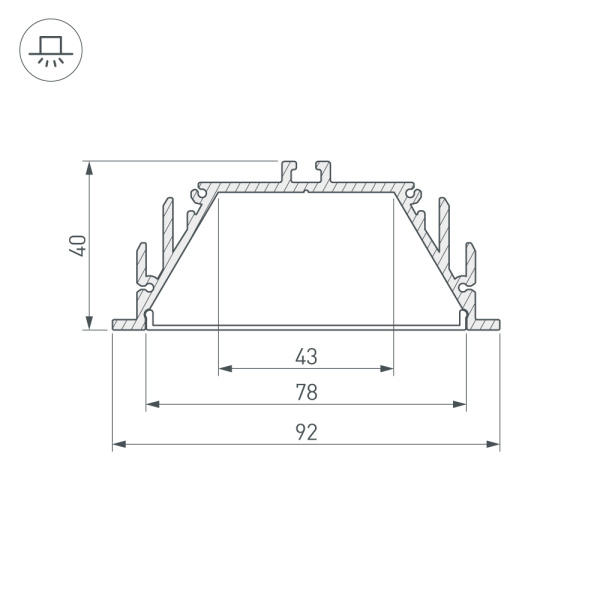 Купить Arlight Профиль с экраном ALU-POWER-RW80F-2000 ANOD+FROST (Алюминий) 016472