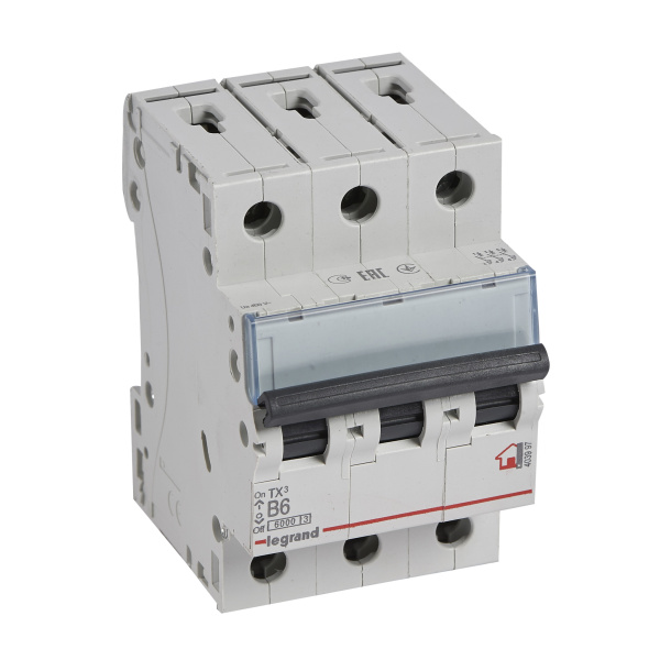 Legrand TX3 Автоматический выключатель 3P 6A (B) 6000 403997