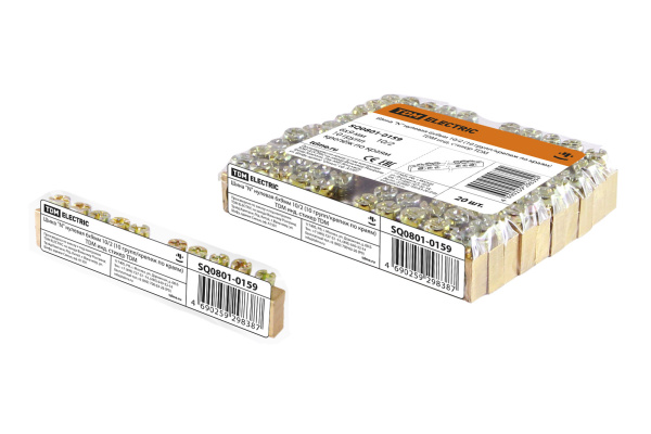 TDM Шина "N" нулевая 6х9мм 10/2 (10 групп/крепеж по краям) инд. стикер SQ0801-0159