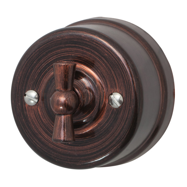 BIRONI Лизетта Пластик Медный век Выключатель 1-кл B1-200-16