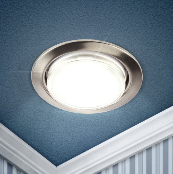 ЭРА KL35 SN-10 Сатин никель Светильник под лампу Gx53,220V, 13W (упаковка 10 шт)