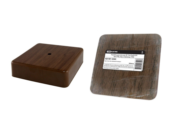 TDM Коробка распаячная КР 75х75х20 ОП бук IP40, инд. штрихкод SQ1401-0303