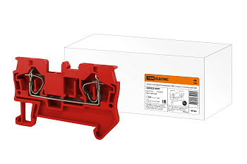 TDM Зажим клеммный безвинтовой (ЗКБ) 1,5 мм2 17,5А красный SQ0822-0087