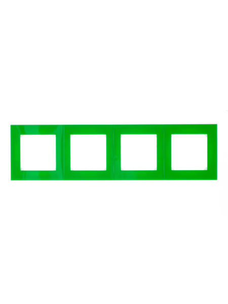 Купить ABB EPJ Levit зелёный / дымчатый чёрный Рамка 4 поста 2CHH015040A6067