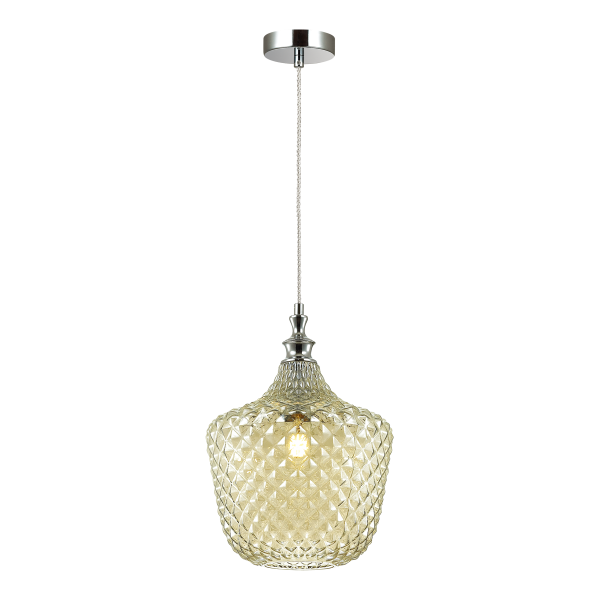 Купить Odeon Light 4706/1 ODL20 367 св.коричневый/хром Подвес E27 60W 220V VITA