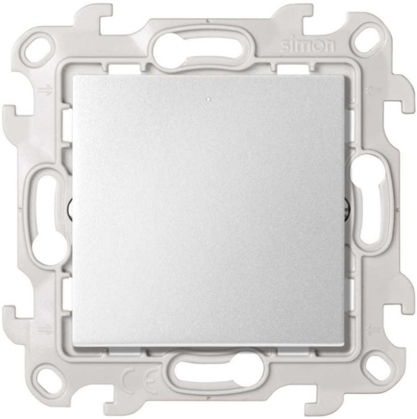 Simon 24 Алюминий Кнопочный выключатель с подсветкой 10A 250В~ 2420160-033